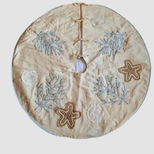 Christmas Tree Skirt Coastal Cottage, Seaside, Beach House/Home